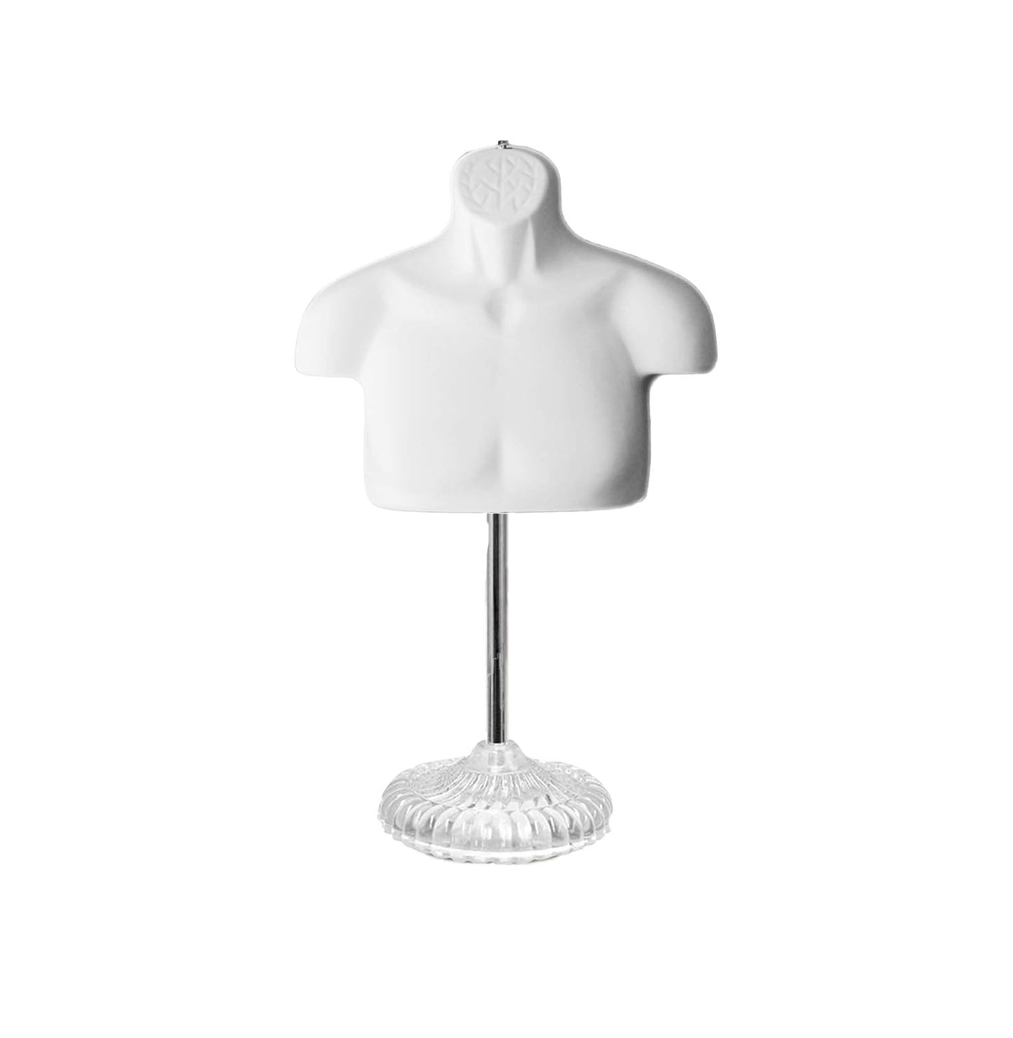 White Male Mannequin Chest Long Hollow Back Body Torso Set