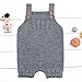 Voberry Newborn Baby Knit Overalls Toddler Boy Girl Knit Romper Cotton Jumpsuit Outfits (0~6 Month, Gray)