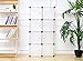 C&AHOME - DIY 8 Cube Organizer Storage Cabinet Wardrobe Closet with Door, Semitransparent