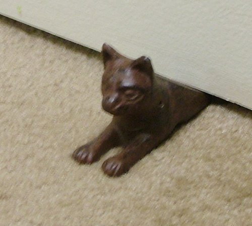 Cat Cast Iron Doorstop Wedge