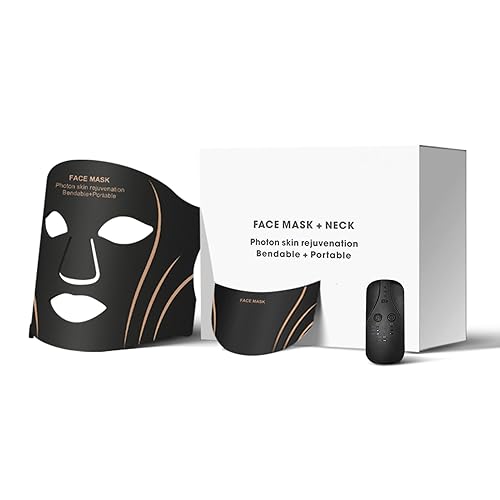 Layhou LED Face Mask And Neck Mask With 103 Beads, 7-Color Therapy, Red Blue Light Therapy for Acne, Anti-Aging & Skin Rejuvenation, Multi-Function Skincare Device For Home Use