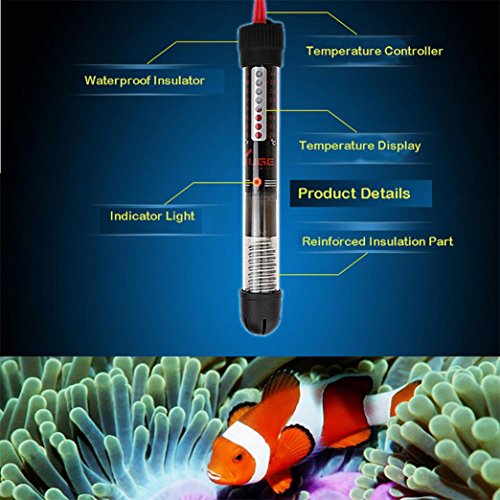 Baomabao Submersible Heater Heating Rod Aquarium Glass Fish Tank (25W)