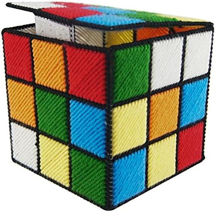 S y C plaśtico cubo de Rubik caja de pañuelos para cubrir: Amazon.es: Hogar