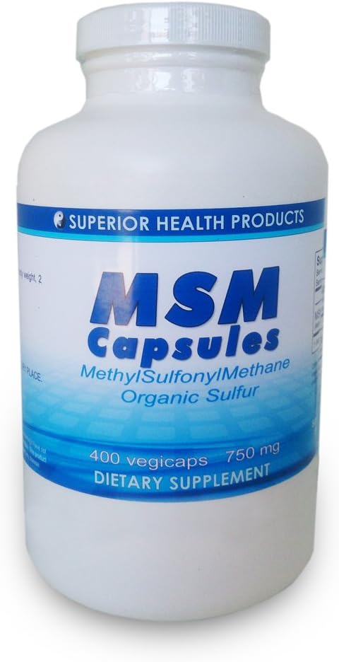 Superior Health Products - MSM Capsules - 400 vegicaps 750 mg