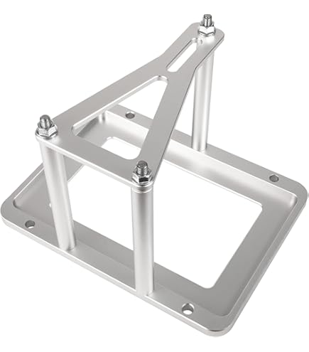 Battery Holder Box Universal Tray &amp; Mounting Bracket Kit - Fits Optima Group 34/78 Batteries (Black Steel) Battery Hold Down