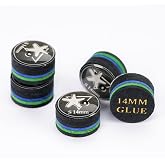 CRICAL 5-Piece 6 Layer Billiard Cue Tips, Multi-Layer Pool Cue Tips | SX SS S M MH H Hardness Options, Rainbow Design, 11mm/14mm Sizes