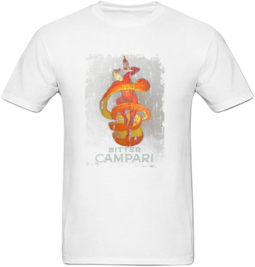 Jamefoxfit Bitter Campari Poster Screw Neck T-Shirt for Men