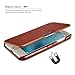 ICARERCASE iPhone 8 Case iPhone 7 Leather Case, Genuine Vintage Leather Side Open Case in Slim Thin Design, Flip Folio Style Cover with Magnetic Closure for Apple iPhone 7/8 4.7 Inch (Brown)