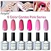 FairyGlo 6 PCS Pink Gel Nail Polish UV LED Soak Off Varnish Lacquer Nail Art Kit Manicure Pedicure Decor Collection Gift Set For Beauty 10ml 001