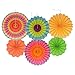 Fiesta Colorful Paper Fans Lantern Round Wheel Disc Design for Party,Event,Wedding Birthday Carnival Home Decorations (Colorful, 12PCS)