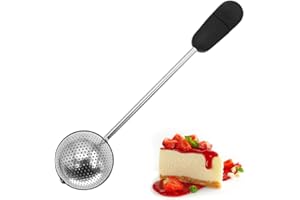 LINONI Stainless Steel Spice Icing Sugar Powder Shaker Duster Spoon Flour Powder Sifters for Kicthen Baking Tools