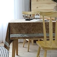 AIBAB Brown Luxurious Nordic Table Cloth Cloth Rectangle Double Sided Velvet Coffee Table Cover Towel 130200CM, 130220CM, 130250CM