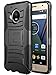 Moto G5 Plus Case, Moto G Plus 5th Generation Case, JATEM [Belt Clip] Rugged Hybrid Dual Layer Kickstand Holster Combo + Tempered Glass Screen Protector and Stylus Pen (Black/Black)
