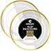 Disposable Clear Plastic Plates – 40 Pack High Quality Thin Gold Rim 10.25” Round Plate for Dinner, Salad, Dessert – Elegant Design for Wedding, Birthday, Party – by Elite Selection