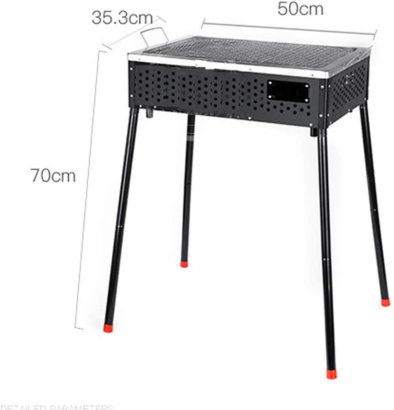 review ZJJ& Barbecue Grill Outdoor Home Balcony Medium-Sized Grill Multi-Purpose Stainless Steel Charcoal Grill