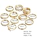 UNKE 12pcs/Set Women Retro Arrow Gold Plated Nail Ring Above Knuckle Rings Set