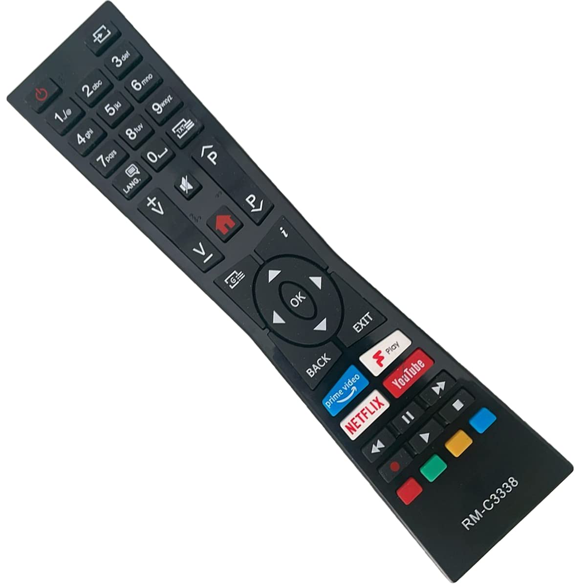 EAESE Replacement RM-C3338 RC43101P Remote Control for JVC 2018 2019 Smart 4K UHD LED LCD TVs with Fplay YouTube Netflix Buttons Universal Bush TV Remote RC43101P LT-24C680 LT-24C685