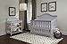 Thomasville Kids Southern Dunes Lifestyle 4-in-1 Convertible Crib, Pebble Gray, Easily Converts to Toddler Bed Day Bed or Full Bed, Three Position Adjustable Height Mattress (Mattress Not Included)