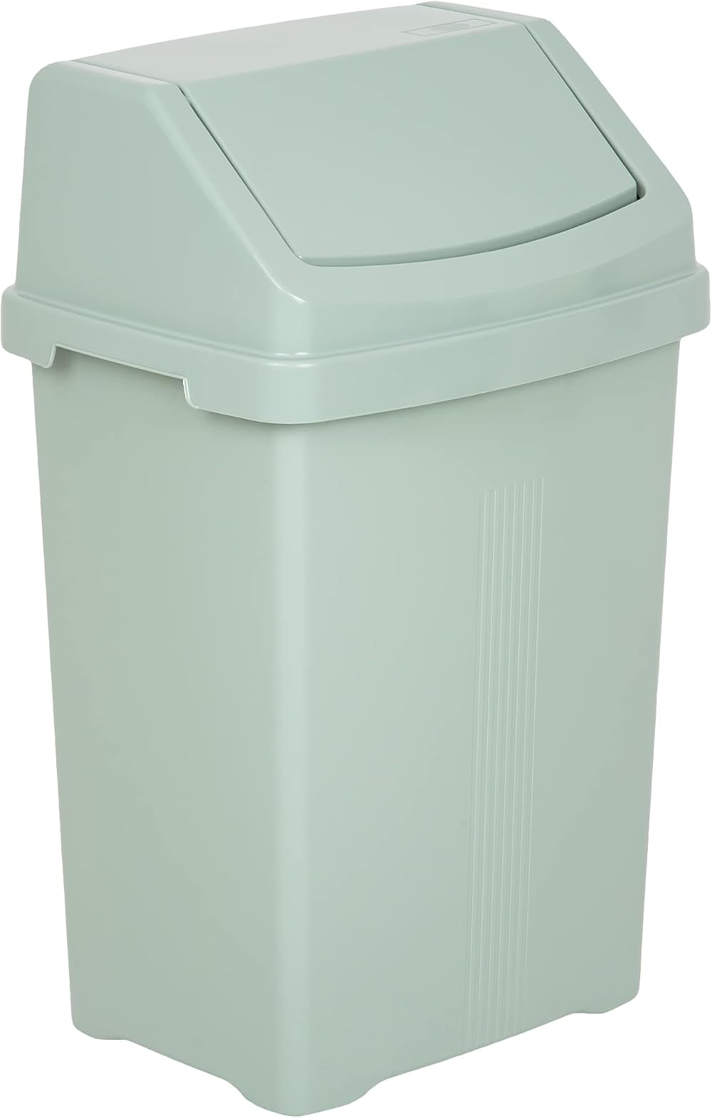 JMS We Create Smile 50 Litre Swing Top Plastic Bin Silver Sage