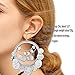 RechicGu Silver 1Pair Vintage Tribal Rare Coins Big Hoop Banjara Kuchi Belly Dance Chain Boho Gypsy Dangle Earrings,3.9