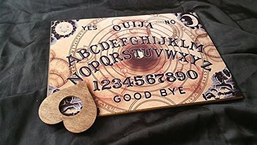 Wooden Ouija Board game & Planchette with Instructions Weeja Witchboard Handmade Spooky Halloween Paranormal Spirit Talking Boards Mystical ( From UK)