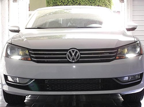iJDMTOY (2) CANbus Error Free HID White 7440 CREE LED Bulbs for 2012-2015 Volkswagen Passat Daytime Running Lights