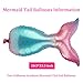 6 Pieces Mermaid Tail Balloons Bright Colored Mermaid Foil Balloons for Mermaid Sea Theme Party Supplies Birthday Wedding Decorations (Blue Pink, Blue Green)
