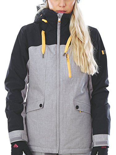 Roxy Mid Heather Grey Wildlife Womens Snowboarding Jacket L Grey