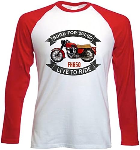 Teesandengines Men's ARIEL FH650 HUNTMASTER Red Long Sleeved T-shirt Size