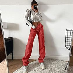 QYANGG High Waist Cargo Pants Women Stretch Baggy