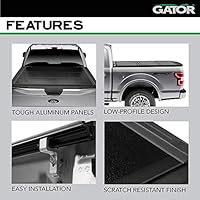 Amazon Com Gator Efx Hard Tri Fold Truck Bed Tonneau Cover Gc14019 Fits 2014 2018 2019 Ltd Lgcy Chevy Silverado Legacy Gmc Sierra Limited W Rail System 6 6 Bed Automotive