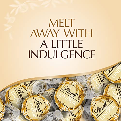 Lindt LINDOR White Chocolate Candy Truffles, Mother's Day Chocolate, 25.4 oz., 60 Count Pricepulse