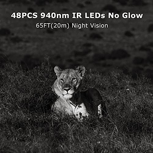EZETAI Wildtierkamera mit Bewegungsmelder Nachtsicht, 20MP 1520P HD Wildlife Jagdkamera mit 940nm-IR-LEDs Fülllicht… – Bild 6