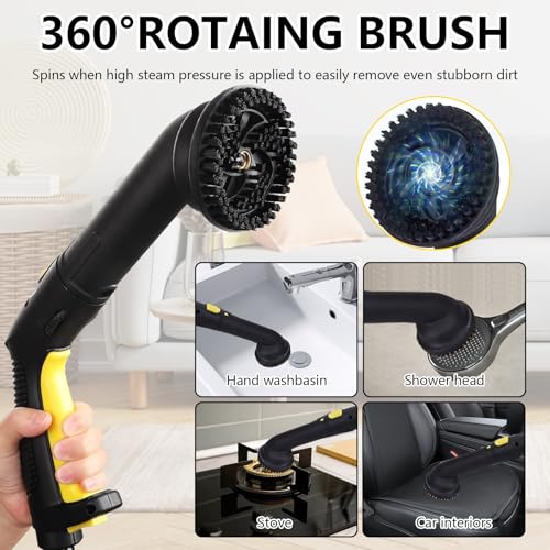 Steam Cleaner 2000 W, Multi-Purpose Steam Cleaner for Home, 2L Water Capacity, Steam Pressure: 5 Bar, Steam Cleaner Handheld Device with Floor Cleaning Kit, Nozzles for Carpets, Floors, Tiles, Windows