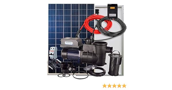 Kit Solar + Bomba Depuradora para Piscina 370W 24V 1/2cv + 2 ...