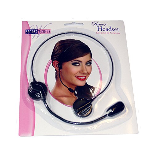 Pops Racer Costumes - 9455 One Racer Headset Microphone Pop Star Rapper (1 Headset)