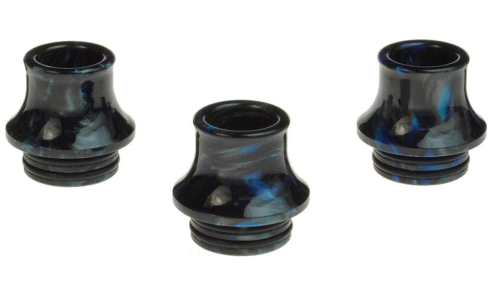 Armerah Cone 810 Drip Tip eCig Mouthpiece Short/Big Marble Epoxy Resin 3 Pack Black