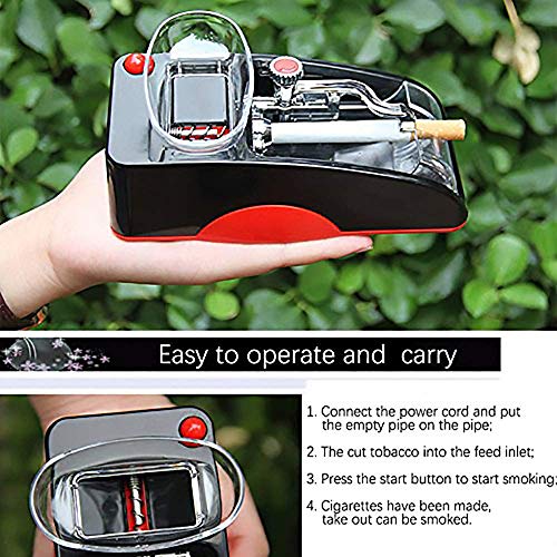 Cigarette Injector Machine ixaer Automatic Cigarette Rolling Machine - Tobacco Rolling Cigarette Injector Mini Machine with Increased Tobacco Storage Compartment for Faster Rolling