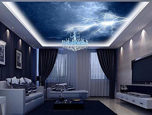 Mznm 3d Photo Wallpaper Ceiling Mural Wall Thunderstorm Dreamy