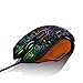 Ajazz GT RGB Backlit Gaming Mouse, 4000 DPI 9 Buttons Ergonomic Wired Programmable Mice, Black