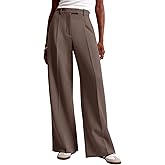 NIMIN Women Wide Leg Pants High Waisted Dressy Work Office Trousers Business Casual Palazzo Pants 2026 Fashion Outfits with Pockets Tawny X-Large