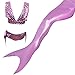 Bigface Up Girls Swimsuit Mermaid Tail 3PCS Swimwear Bikini Set Costume for Swimming