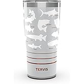 Tervis Traveler Fishing Fish Finder Triple Walled Insulated Tumbler Travel Cup Keeps Drinks Cold & Hot, 20oz, Stainless Steel