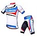 WOLFBIKE Men Cycling Jersey + Short Sportswear Suit, Skyline, Size: USXL/CNXXXL