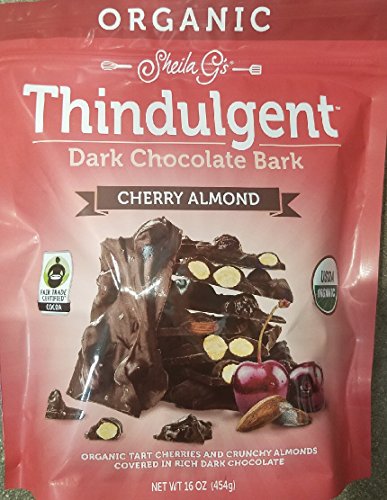 Sheila G's Organic Thindulgent Dark Chocolate Almond Bark-Cherry Almond 16 oz - Thumbnail 3