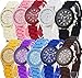 Yunanwa Wholesale Lot of 10 Pack Assorted Silicone Watch Women Men Unisex Jelly Watches (10pcs-6886)