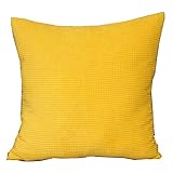 Solid Yellow Corn Kernels Pattern Polyester Throw Pillow Covers Pillowcase Sham Decor Cushion Slipcovers Square 17x17 Inch