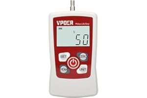 VPOER Digital Force Gauge Push Pull Gauge Tester Portable Force Meter with Maximum Load Value 50N 5kg 11Lb 180Oz, Auto Backlit LCD, Auto Power-Off (VDFG-50N)
