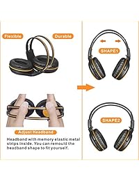 Auriculares de coche para sistema de entretenimiento trasero, volumen limitado para niños, auriculares inalámbricos por infrarrojos con cable AUX de 0.138 in