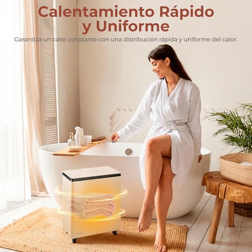 SereneLife Rectangular towel warmer, Towel warmer, Spa, Electric towel warmer, for bathroom, automatic shutdown, portable, ideal for 2 large towels, blankets, bathrobes, pajamas